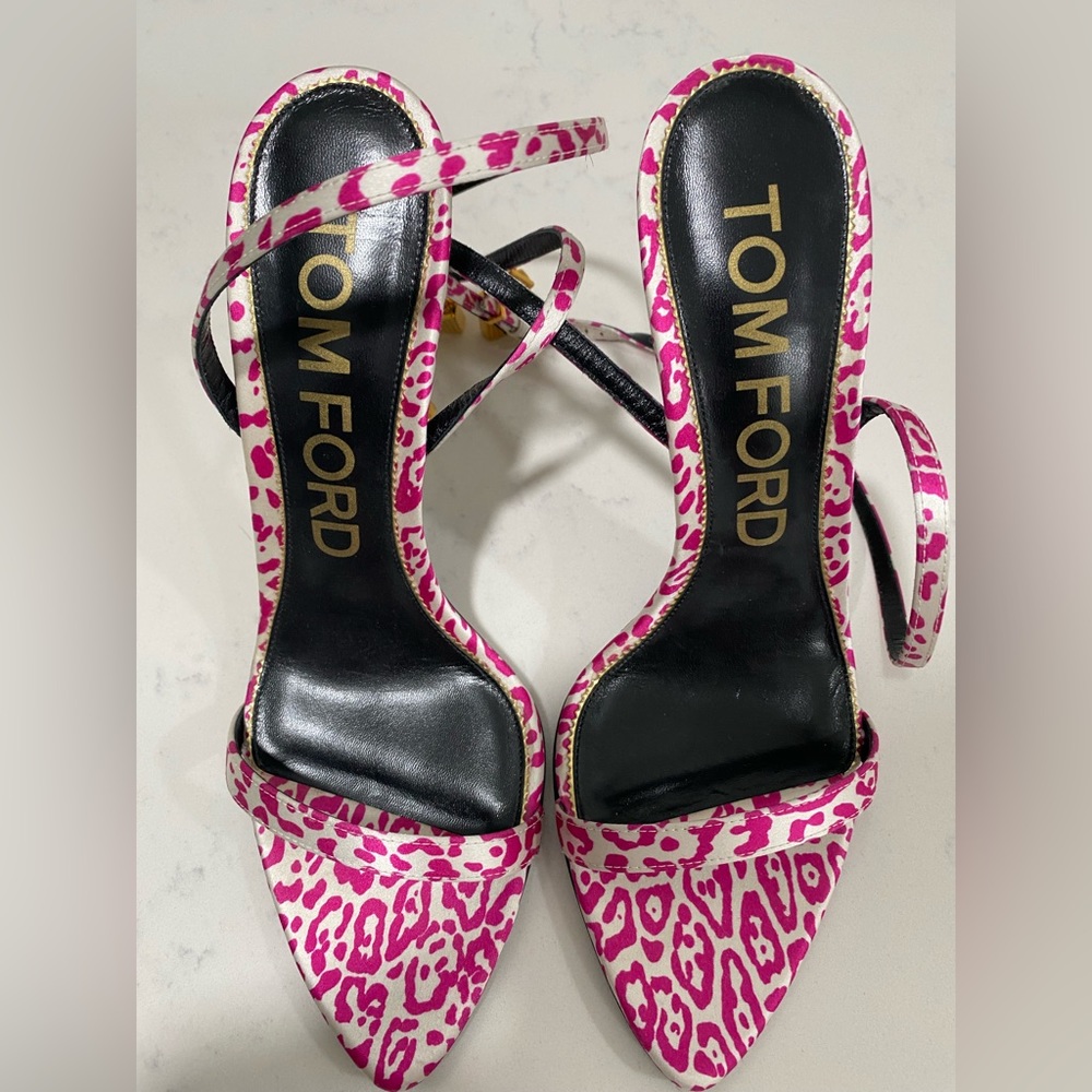 Authentic Tom Ford Padlock Heeled Sandals